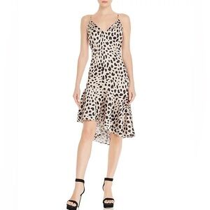 AQUA Leopard-Print Slip Dress